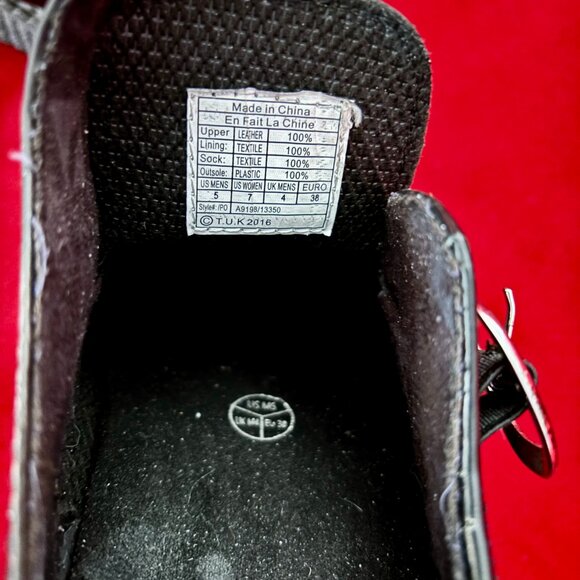 T.U.K. Grey Rub Off Pointed Toe Buckle Creeper - Picture 6 of 8